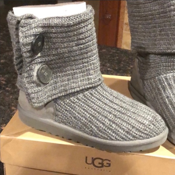 ✨UGG Australia Gray Classic Cardy II Knit Boots with box✨ - Picture 8 of 8